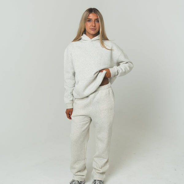 Core Lounge Wide Leg Track pant - Oatmeal