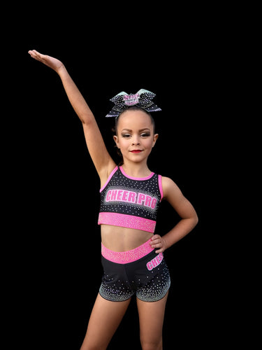 Youth Bike Shorts "Bling Boss " Hot Pink