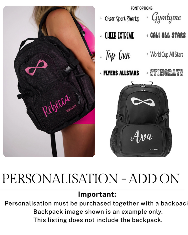 Backpack Personalisation - (With Backpack purchase)