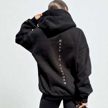 Hoodie- Pink Embroidery/ Black - Cheer Pro Apparel