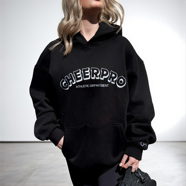Hoodie- White Embroidery/ Black - Cheer Pro Apparel