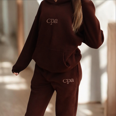 Core Lounge Wide Leg Track pant - Chocolate