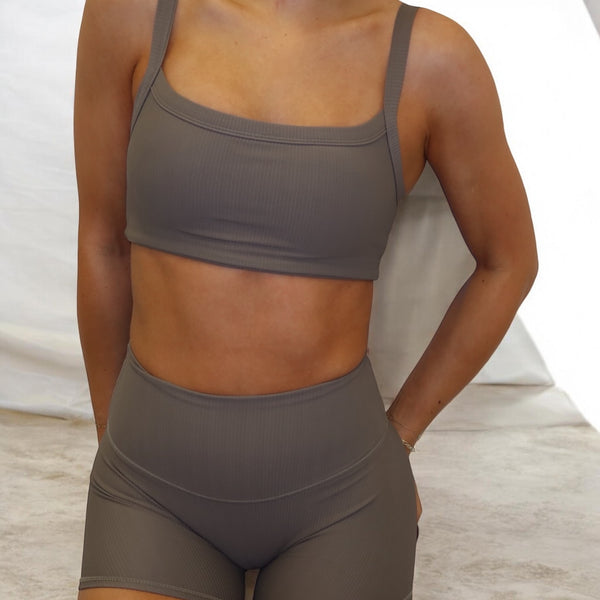 Core Sculpt Crop - Mocha