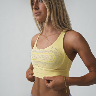 CheerPro Diamond Elite Crop - Zitronensorbet