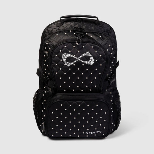 NEW - Black Quilted Pearl Backpack