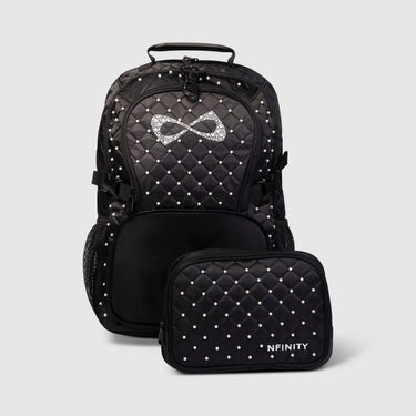 NEW - Black Quilted Pearl Backpack
