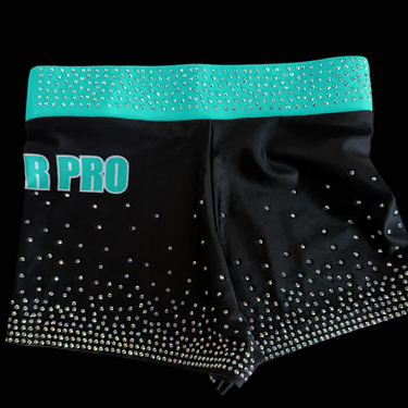 Youth Bike Shorts "Bling Boss " Teal